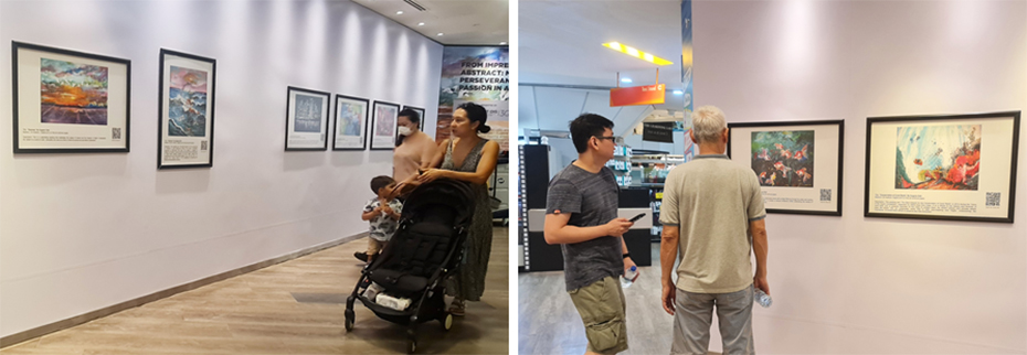 The artworks piqued the interest of shoppers.