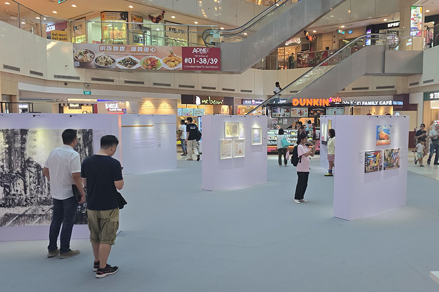 The roving exhibition at West Mall.